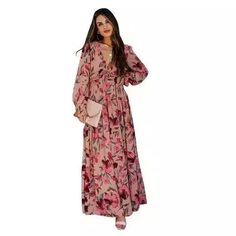 Floral Print Short Sleeve Dress