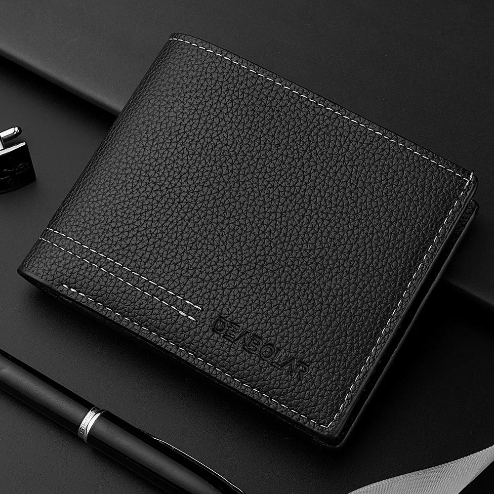 Luxury Short Card Holder Leather Wallets