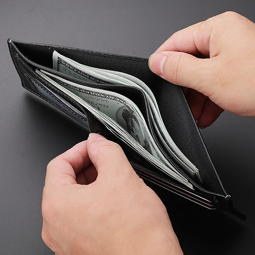 Luxury Short Card Holder Leather Wallets