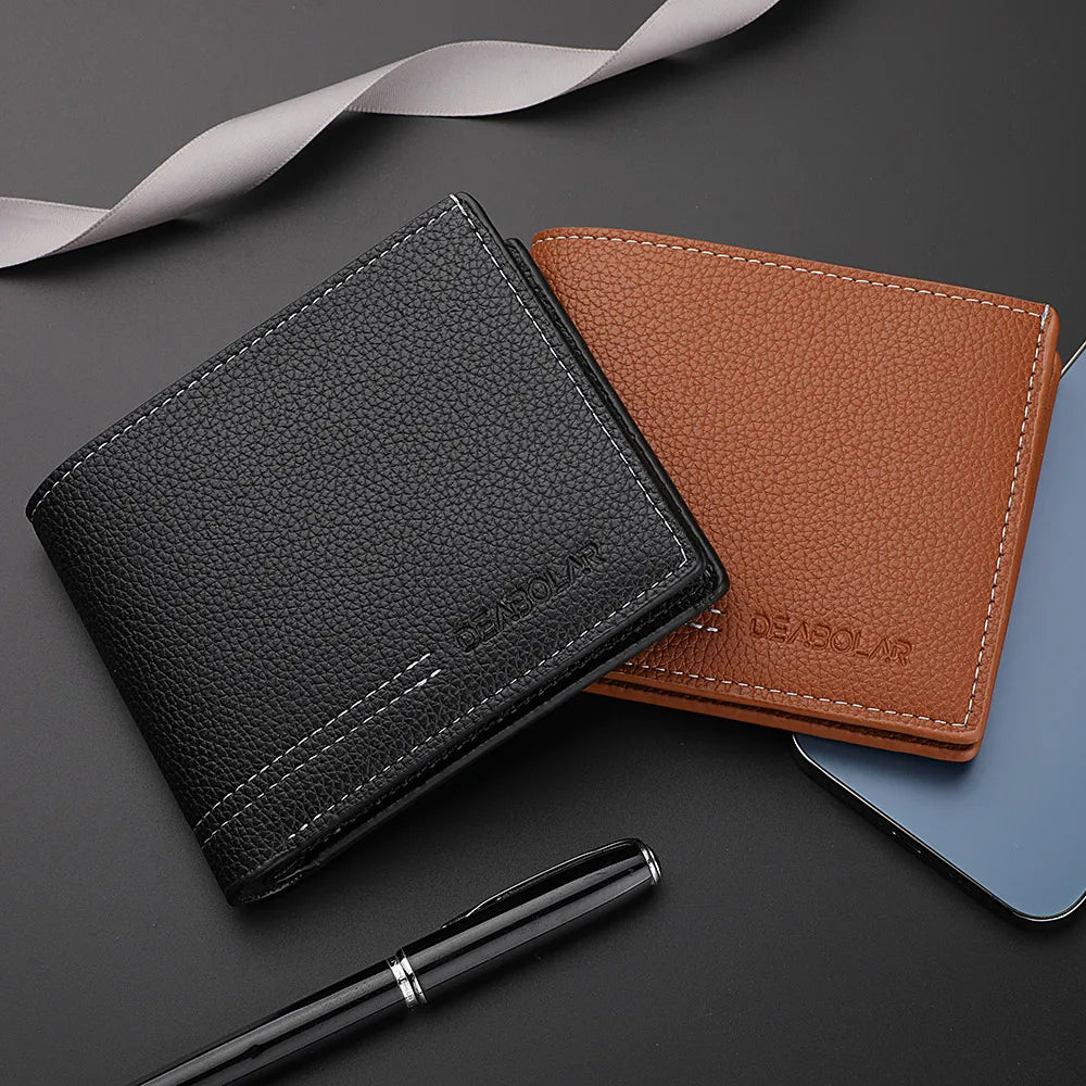 Luxury Short Card Holder Leather Wallets
