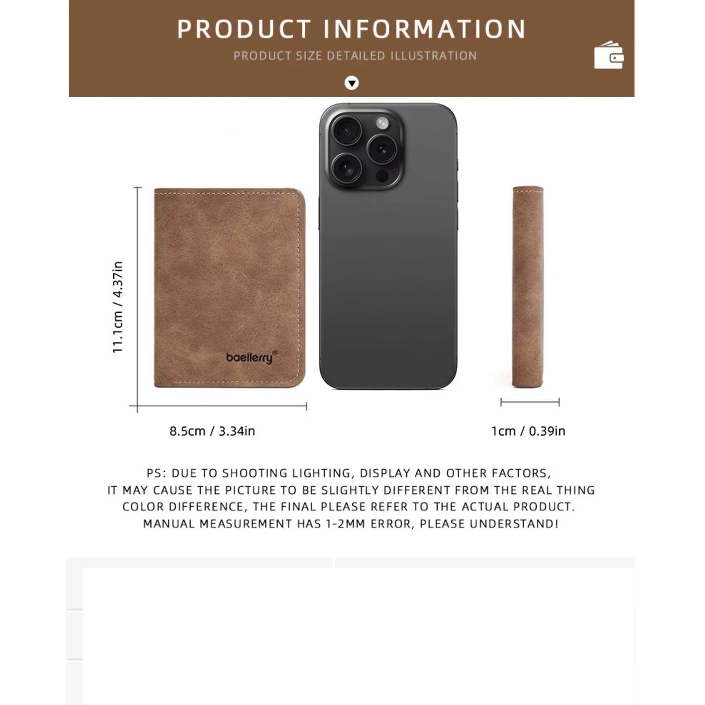 Business Multi-Function Bifold Men's Wallets