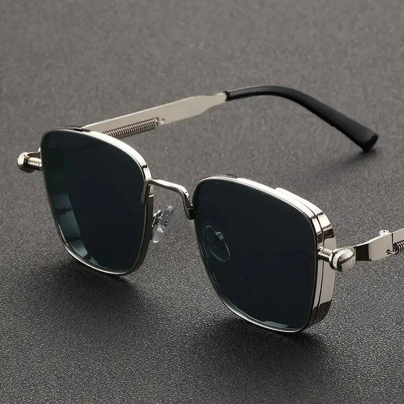 Vintage Steampunk Square Sunglasses