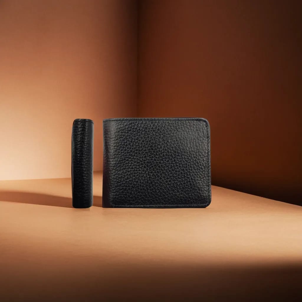 Premium Cow Leather Triple Wallet by LAHMORA PAKSY 40% OFF & Free Shiping.